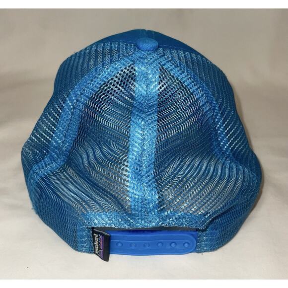 Patagonia Trident Flying Fish Blue Snapback Trucker Hat Mesh - Picture 5 of 5
